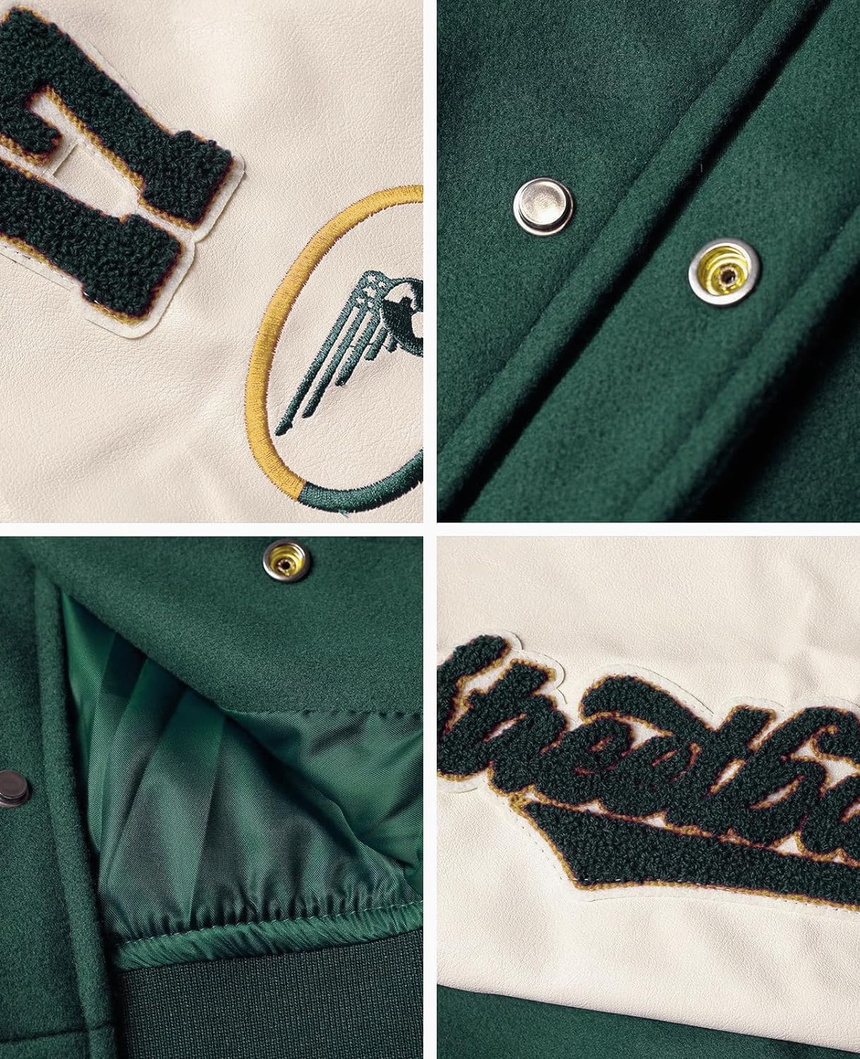 Aelfric Eden Mens Faux Leather Varsity Jacket Vintage Racing Motorcycle Graphic Bomber Jackets Oversized Streetwear Jacket09green