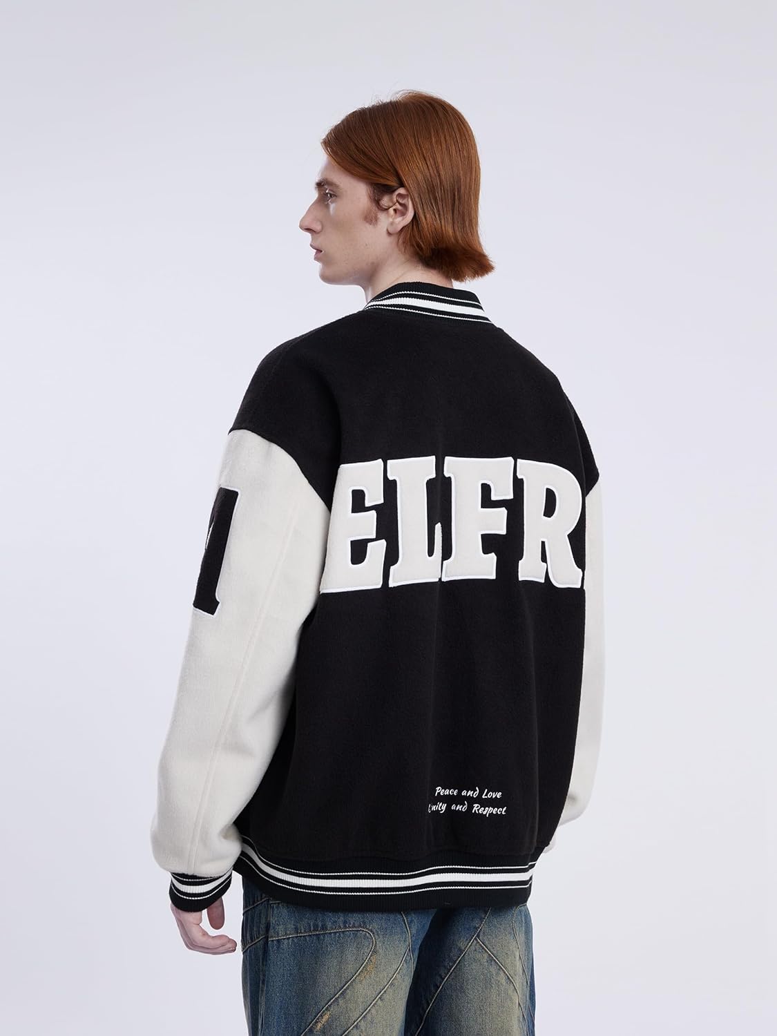 Aelfric Eden Mens Faux Leather Varsity Jacket Vintage Racing Motorcycle Graphic Bomber Jackets Oversized Streetwear Jacket10black