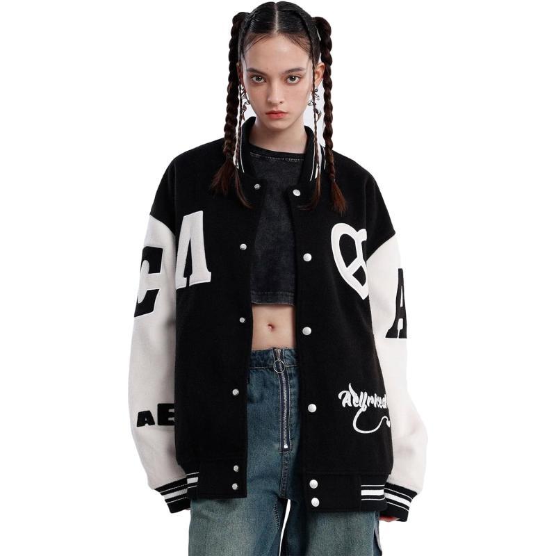 Aelfric Eden Mens Faux Leather Varsity Jacket Vintage Racing Motorcycle Graphic Bomber Jackets Oversized Streetwear Jacket10black