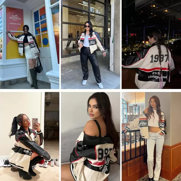 Aelfric Eden Mens Faux Leather Varsity Jacket Vintage Racing Motorcycle Graphic Bomber Jackets Oversized Streetwear Jacket01apricot