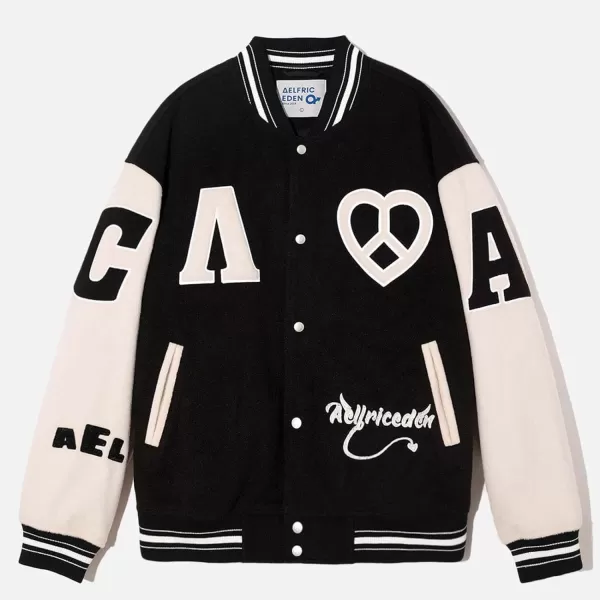Aelfric Eden Mens Faux Leather Varsity Jacket Vintage Racing Motorcycle Graphic Bomber Jackets Oversized Streetwear Jacket10black