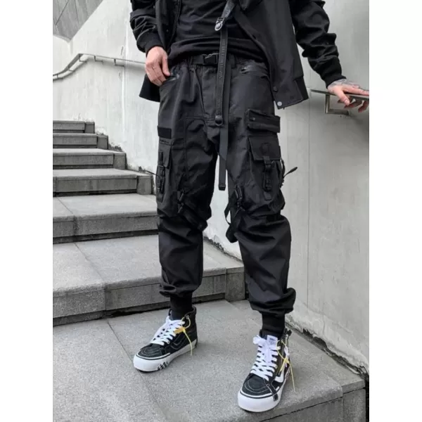 Aelfric Eden Mens Techwear Joggers Pants Long MultiPockets Outdoor Fashion Casual Jogging Cool Pant654black