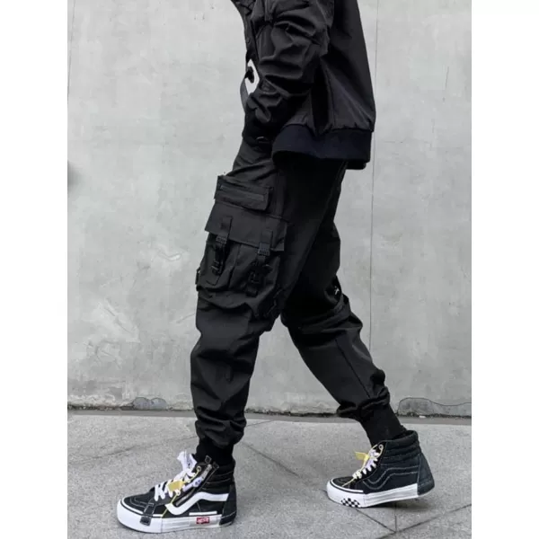 Aelfric Eden Mens Techwear Joggers Pants Long MultiPockets Outdoor Fashion Casual Jogging Cool Pant654black