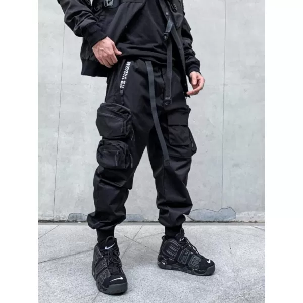 Aelfric Eden Mens Techwear Joggers Pants Long MultiPockets Outdoor Fashion Casual Jogging Cool Pant657black