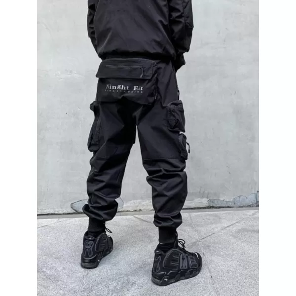 Aelfric Eden Mens Techwear Joggers Pants Long MultiPockets Outdoor Fashion Casual Jogging Cool Pant657black