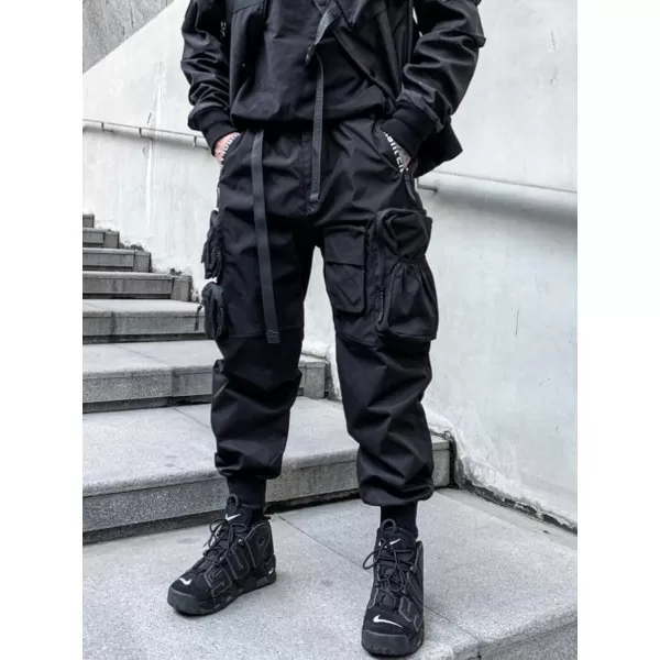 Aelfric Eden Mens Techwear Joggers Pants Long MultiPockets Outdoor Fashion Casual Jogging Cool Pant657black