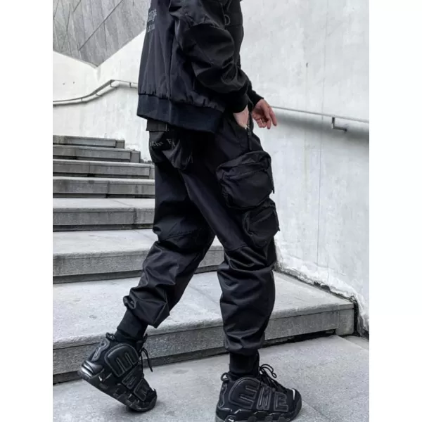 Aelfric Eden Mens Techwear Joggers Pants Long MultiPockets Outdoor Fashion Casual Jogging Cool Pant657black