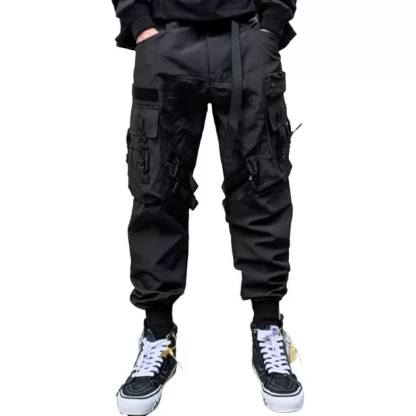 Aelfric Eden Mens Techwear Joggers Pants Long MultiPockets Outdoor Fashion Casual Jogging Cool Pant654black