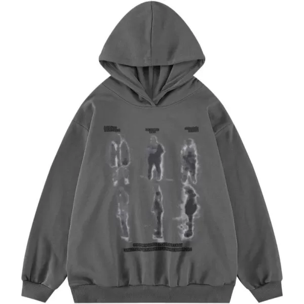 Aelfric Eden Star Graphic Y2k Hoodies Mens Oversized Zip Up Hoodies Aesthetic Womens Sweatshirt Hooded Pullover TopsZ5dark Grey