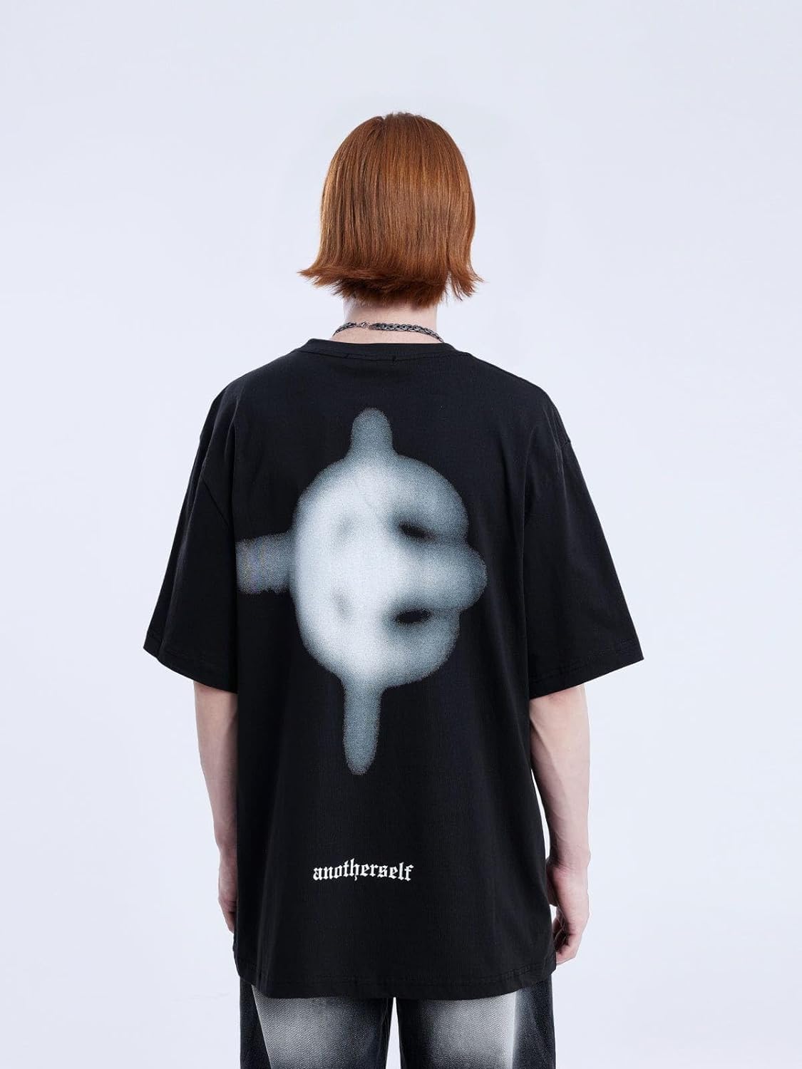 Aelfric Eden Mens Vintage Oversized Tee Shirts Doggy Graphic Print Crewneck Crop Tops Streetwear Cotton Short Sleeve02black