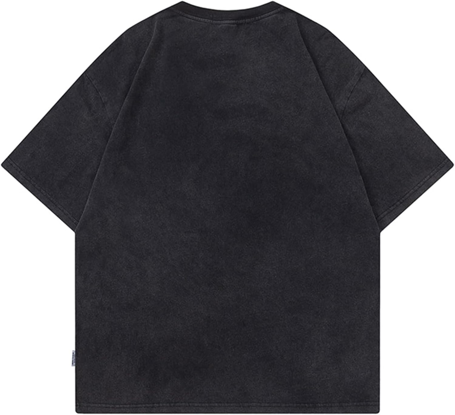 Aelfric Eden Mens Vintage Oversized Tee Shirts Doggy Graphic Print Crewneck Crop Tops Streetwear Cotton Short Sleeve1325black
