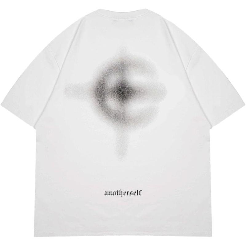 Aelfric Eden Mens Vintage Oversized Tee Shirts Doggy Graphic Print Crewneck Crop Tops Streetwear Cotton Short Sleeve02white