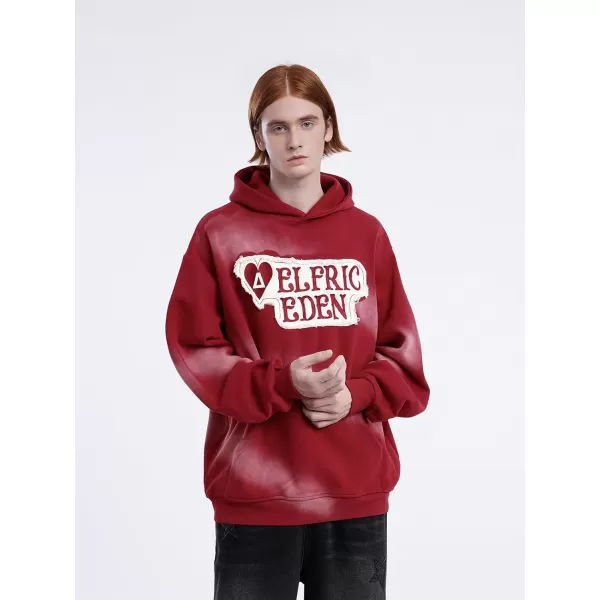 Aelfric Eden Mens Graphic Oversized Hoodie Cartoon Character Print Streetwear Casual hoodies y2k Hooded Sweatshirt1571red