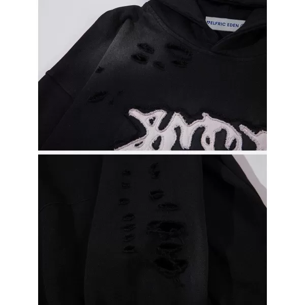 Aelfric Eden Mens Graphic Oversized Hoodie Cartoon Character Print Streetwear Casual hoodies y2k Hooded Sweatshirt1731black