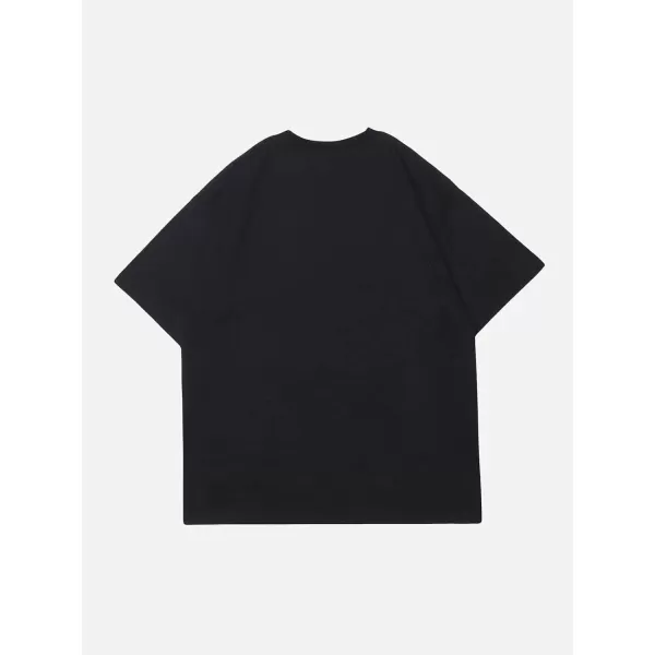 Aelfric Eden Mens Graphic Tee Vintage tees Oversized Streetwear T Shirts Unisex Letter Print Tshirt Casual Summer TopsAa4black