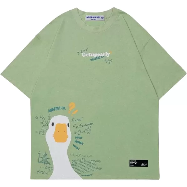 Aelfric Eden Mens Graphic Tee Vintage tees Oversized Streetwear T Shirts Unisex Letter Print Tshirt Casual Summer TopsAa4green