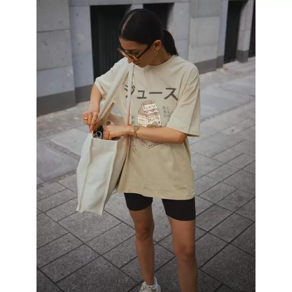 Aelfric Eden Mens Graphic Tee Vintage tees Oversized Streetwear T Shirts Unisex Letter Print Tshirt Casual Summer TopsB10apricot