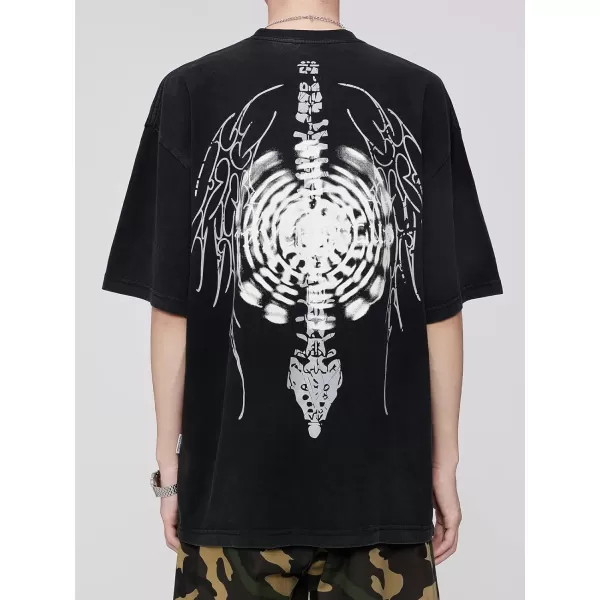 Aelfric Eden Mens Graphic Tee Vintage tees Oversized Streetwear T Shirts Unisex Letter Print Tshirt Casual Summer TopsC14black