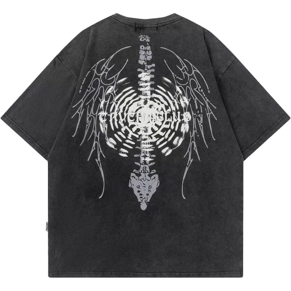 Aelfric Eden Mens Graphic Tee Vintage tees Oversized Streetwear T Shirts Unisex Letter Print Tshirt Casual Summer TopsC14black