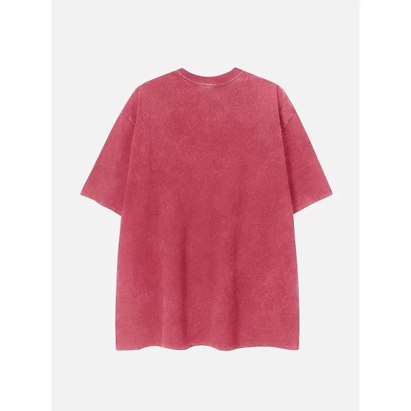 Aelfric Eden Mens Graphic Tee Vintage tees Oversized Streetwear T Shirts Unisex Letter Print Tshirt Casual Summer TopsL1pink