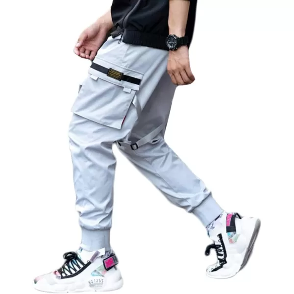 Aelfric Eden Mens Joggers Pants Long MultiPockets Outdoor Fashion Casual Jogging Cool Pant with DrawstringAwhite02