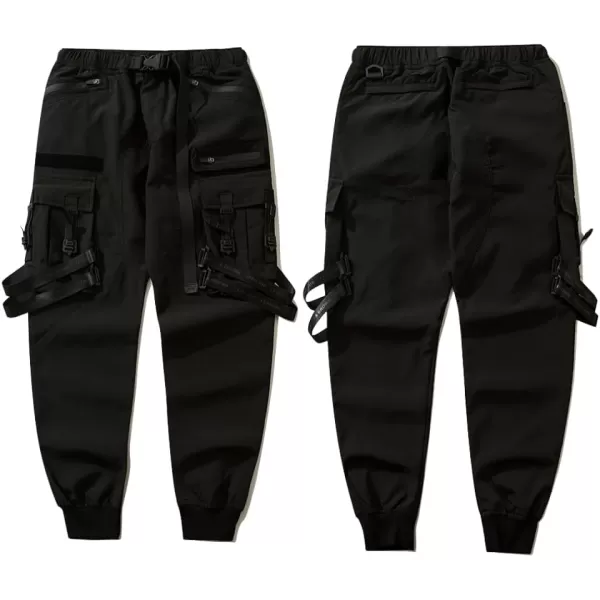 Aelfric Eden Mens Joggers Pants Long MultiPockets Outdoor Fashion Casual Jogging Cool Pant with DrawstringX34black