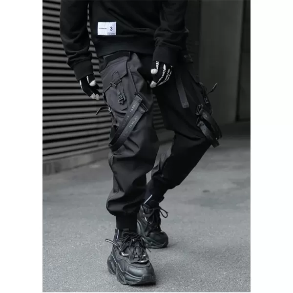 Aelfric Eden Mens Joggers Pants Long MultiPockets Outdoor Fashion Casual Jogging Cool Pant with DrawstringX34black