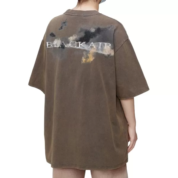 Aelfric Eden Mens Oversized Japanese Harajuku Anime Shirt Unisex Printed Cool TeeH1khaki