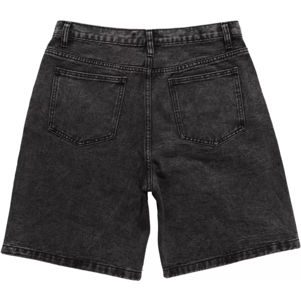 Aelfric Eden Mens Star Patchwork Denim Shorts Mid Rise Stretchy Patchwork Jeans Shorts Casual Denim Shorts StreetwearA03black