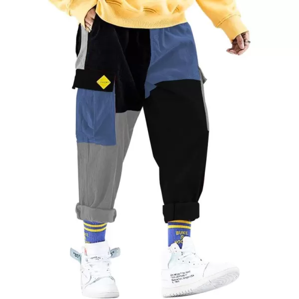 Aelfric Eden Mens Cargo Pants Patchwork MultiPockets Outdoor Fashion Casual Jogger Pants Streetwear with Drawstring05muticolor