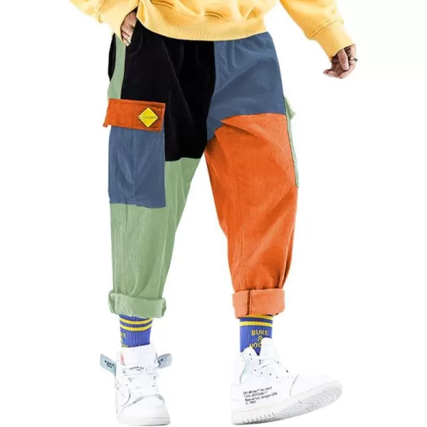 Aelfric Eden Mens Cargo Pants Patchwork MultiPockets Outdoor Fashion Casual Jogger Pants Streetwear with DrawstringMuticolor7