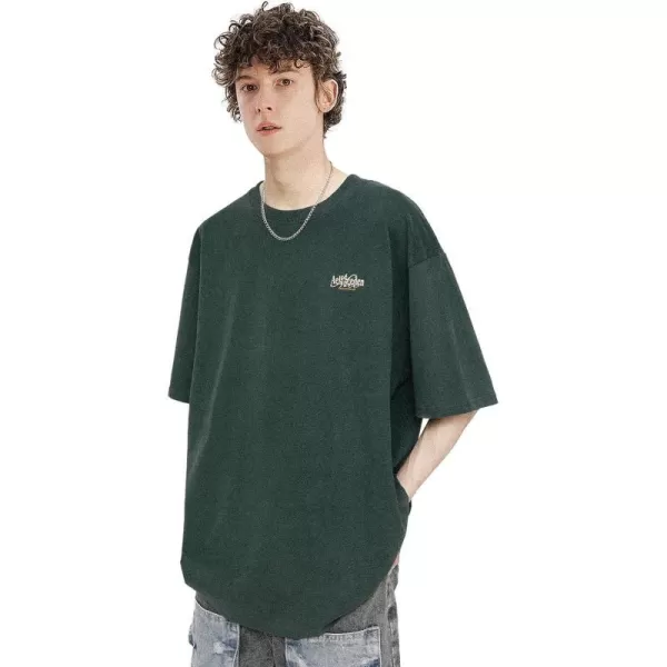 Aelfric Eden Mens Graphic Tee Vintage tees Oversized Streetwear T Shirts Unisex Letter Print Tshirt Casual Summer Tops03abb4green