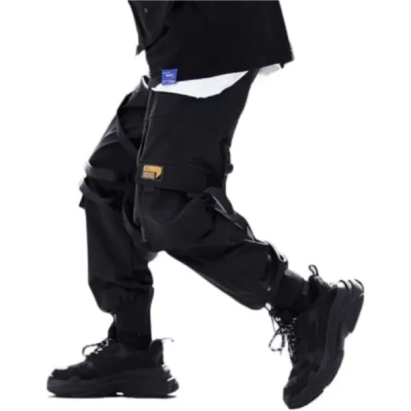 Aelfric Eden Mens Joggers Pants Long MultiPockets Outdoor Fashion Casual Jogging Cool Pant with Drawstring105black