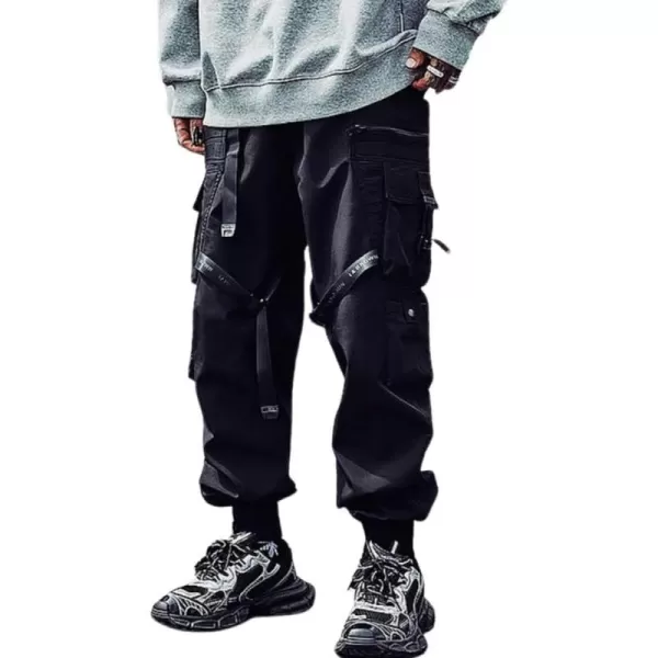 Aelfric Eden Mens Joggers Pants Long MultiPockets Outdoor Fashion Casual Jogging Cool Pant with Drawstring1495black