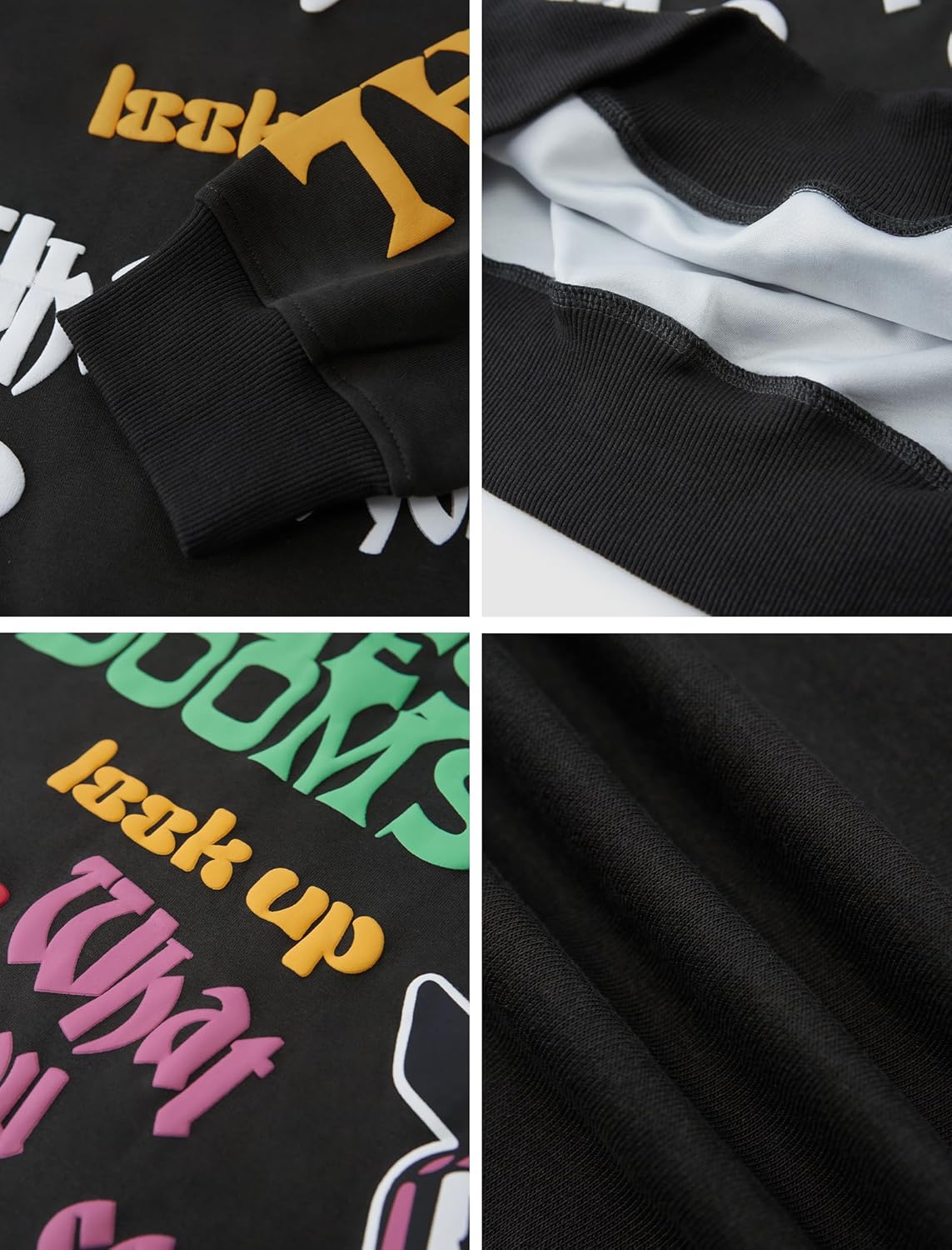 Aelfric Eden Graphic Hoodies for Women Vintage Printed Hoodie Sweatshirt Y2K Oversized Long Sleeve with PocketDark Grey