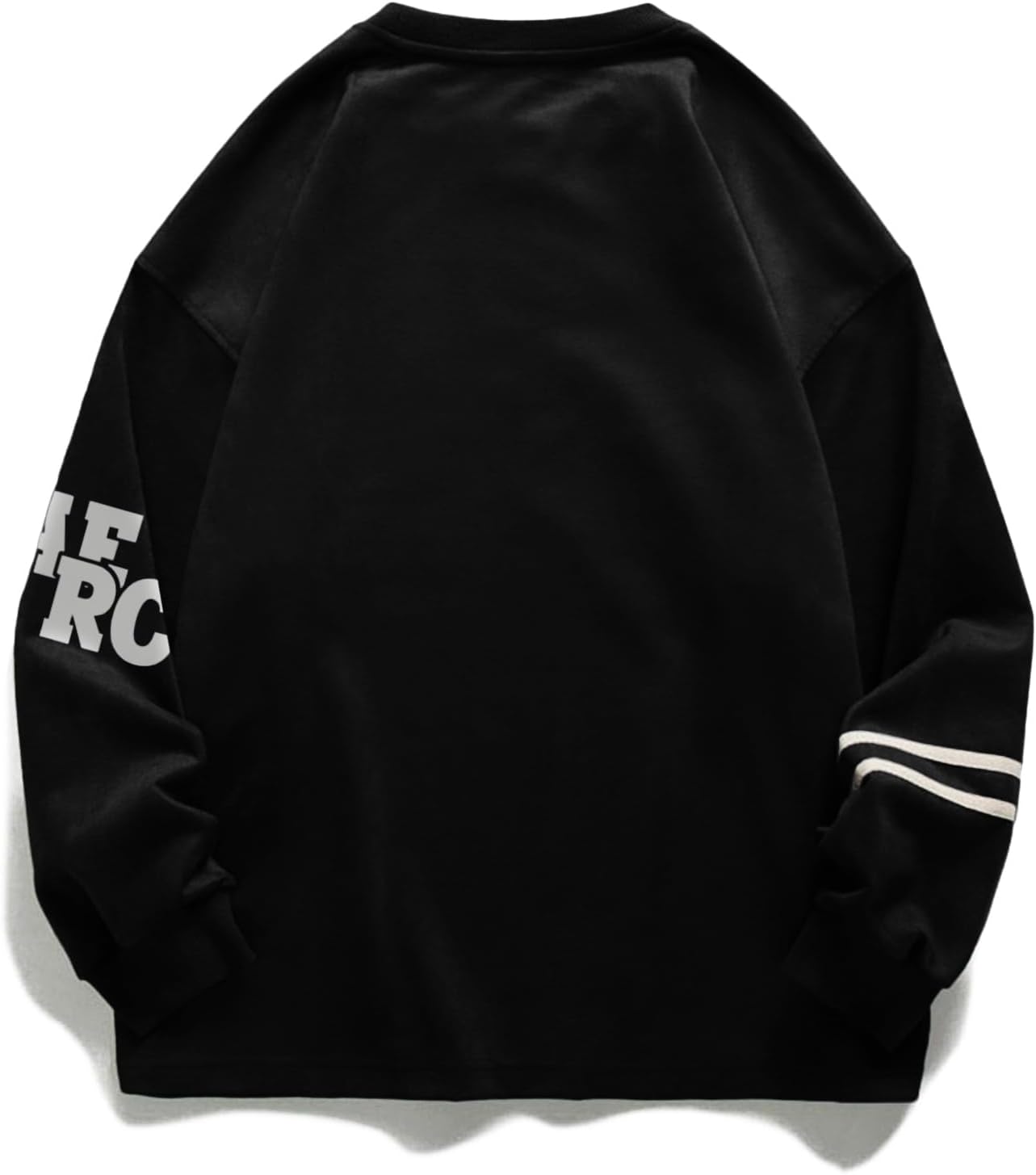 Aelfric Eden Oversized Crewneck Sweatshirts for Men Vintage Graphic Pullover Loose Fit Streetwear Long Sleeve Top02black
