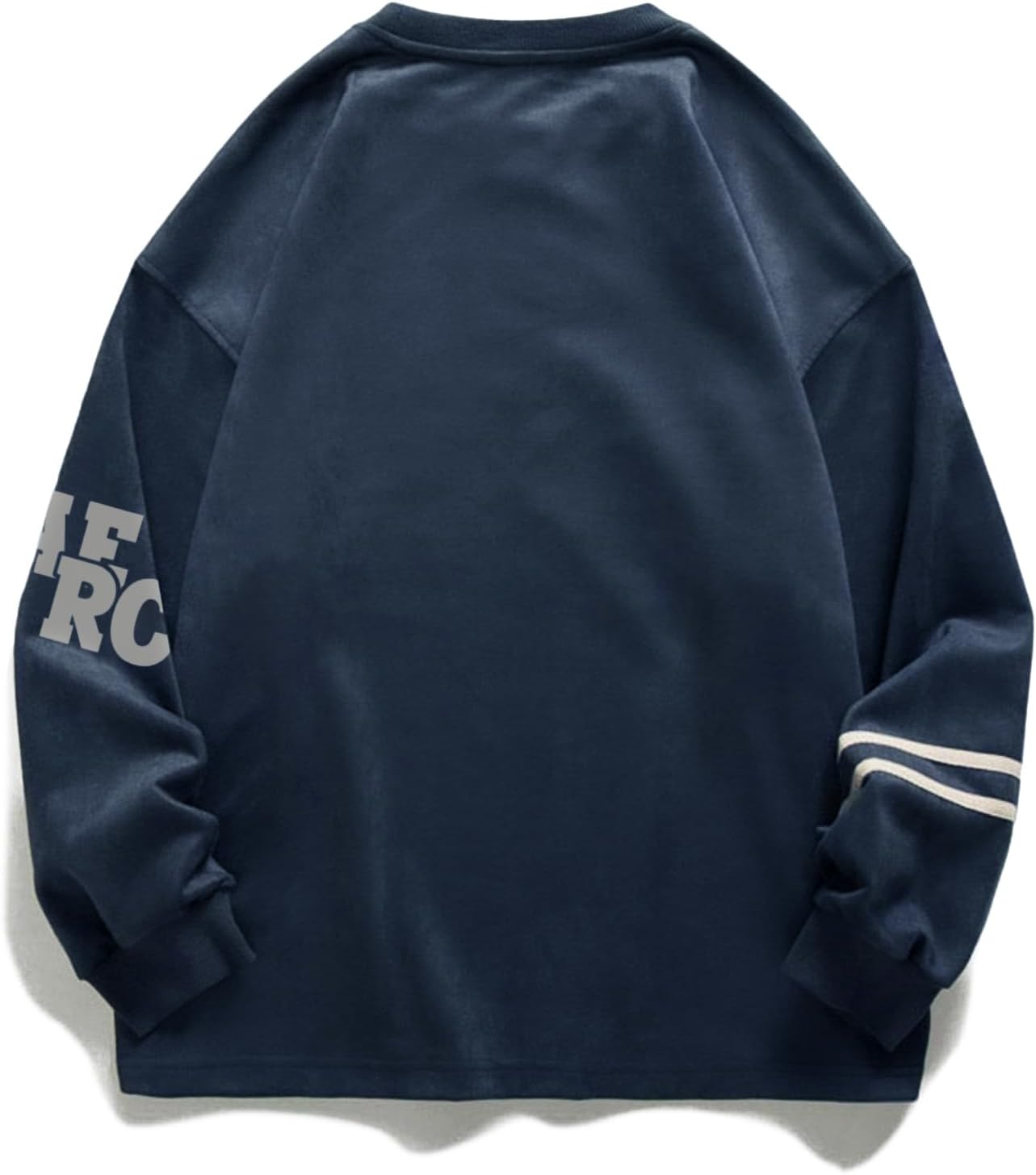 Aelfric Eden Oversized Crewneck Sweatshirts for Men Vintage Graphic Pullover Loose Fit Streetwear Long Sleeve TopBlue