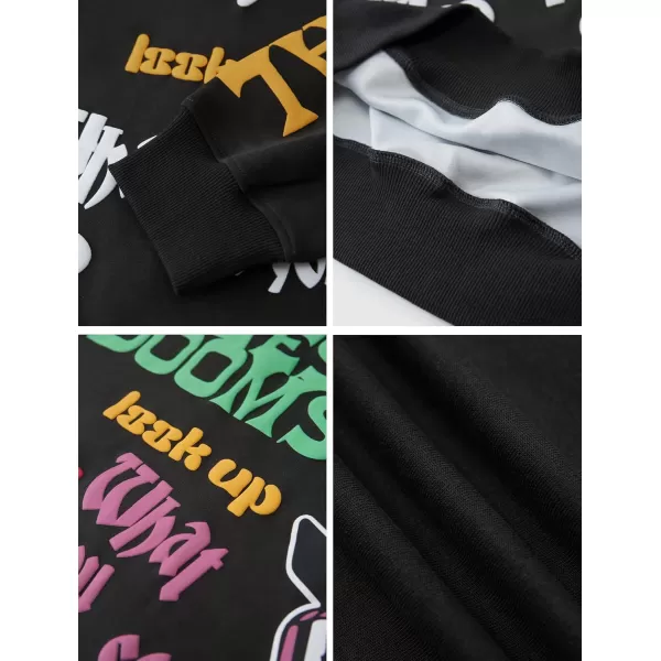Aelfric Eden Graphic Hoodies for Women Vintage Printed Hoodie Sweatshirt Y2K Oversized Long Sleeve with PocketDark Grey