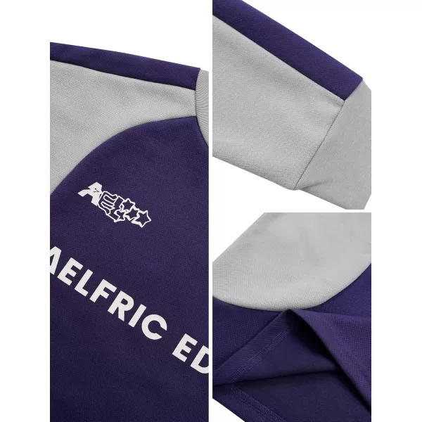 Aelfric Eden Oversized Graphic Sweatshirt for Women Contrast Color Crewneck Long Sleeve Tops Casual PulloverPurple