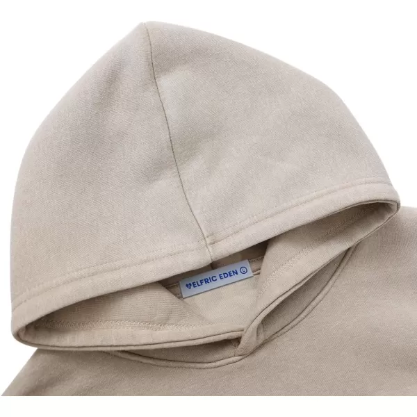 Aelfric Eden Washed Hoodie Oversized Vintage Hoodies Unisex Streetwear Solid Hooded Sweatshirt with PocketKhaki