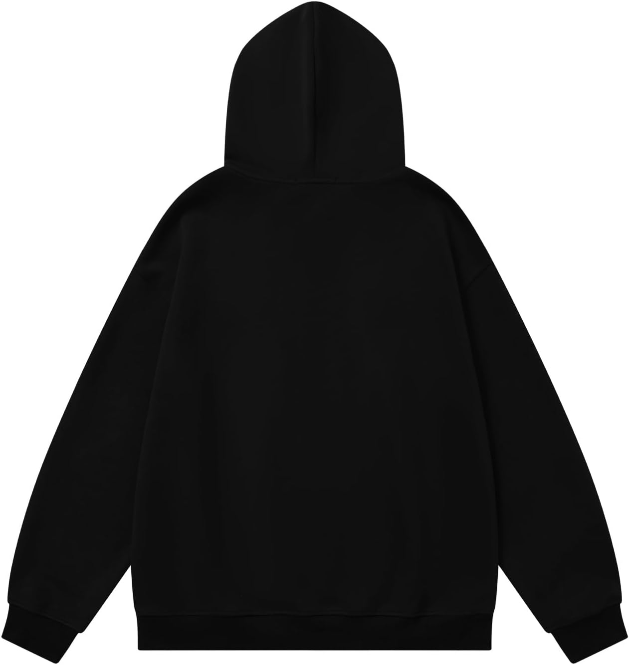 Aelfric Eden Oversized Hoodies for Women Streetwear Vintage Baggy Shadow Print Hoodie Pullover with pocketBlack