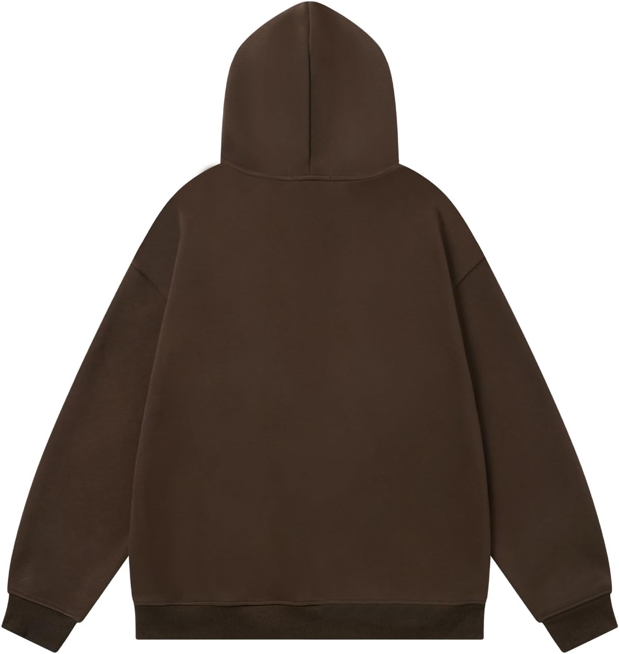 Aelfric Eden Oversized Hoodies for Women Streetwear Vintage Baggy Shadow Print Hoodie Pullover with pocketBrown