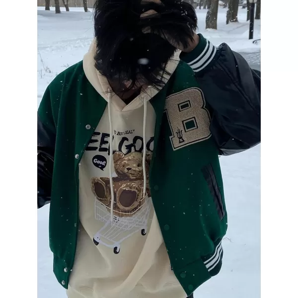 Aelfric Eden Graphic Hoodies for Men Vintage Printed Hoodie Sweatshirt Oversized Long Sleeve Streetwear Hooded PulloverApricot