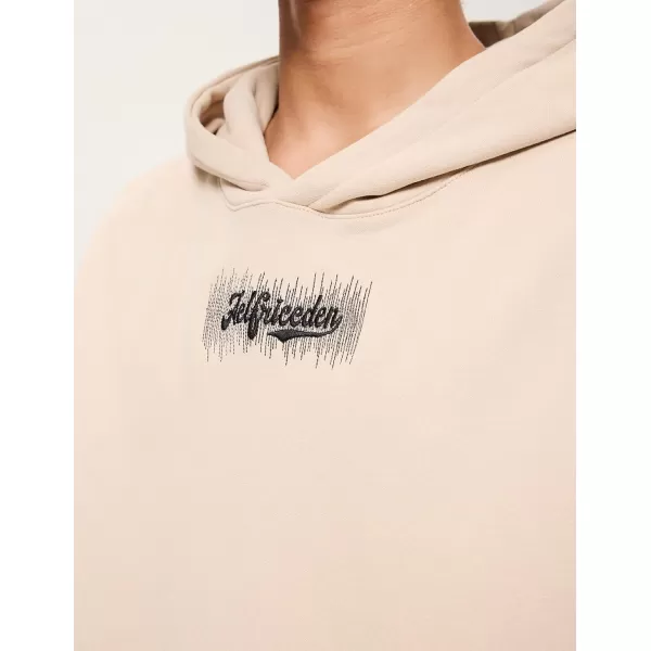 Aelfric Eden Hoodies for Women Oversized Letter Graphic Hoodie Sweatshirts Unisex Y2K Streetwear Fall Long Sleeve PulloverApricot
