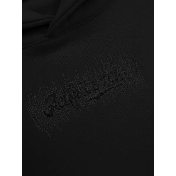 Aelfric Eden Hoodies for Women Oversized Letter Graphic Hoodie Sweatshirts Unisex Y2K Streetwear Fall Long Sleeve PulloverBlack