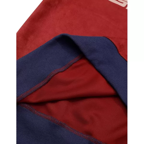 Aelfric Eden Oversized Sweatshirt Vintage Crewneck Sweatshirts Casual Long Sleeve Suede PulloverRednavy Blue
