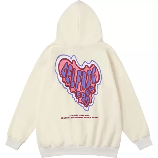 Aelfric Eden Womens Graphic Hoodies Y2k Oversized Sweatshirts Long Sleeves Sweaters Pullover Fall OutfitsApricot