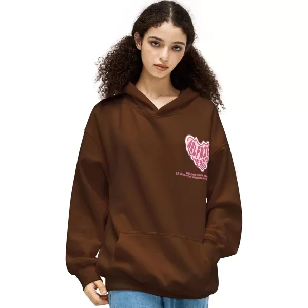 Aelfric Eden Womens Graphic Hoodies Y2k Oversized Sweatshirts Long Sleeves Sweaters Pullover Fall OutfitsBrown