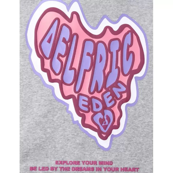 Aelfric Eden Womens Graphic Hoodies Y2k Oversized Sweatshirts Long Sleeves Sweaters Pullover Fall OutfitsGrey