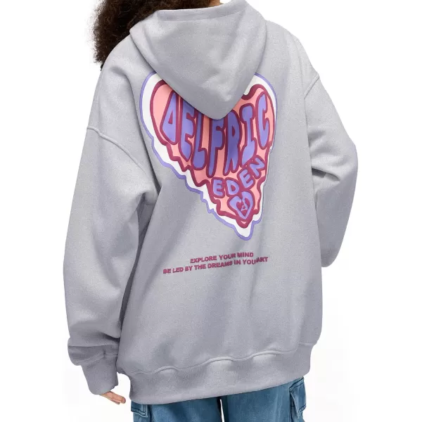 Aelfric Eden Womens Graphic Hoodies Y2k Oversized Sweatshirts Long Sleeves Sweaters Pullover Fall OutfitsGrey